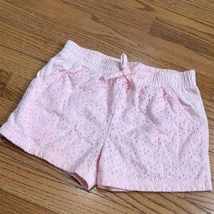 Star ride 10/12 eyelet detail pink shorts